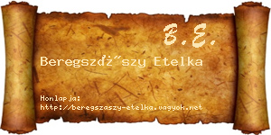 Beregszászy Etelka névjegykártya